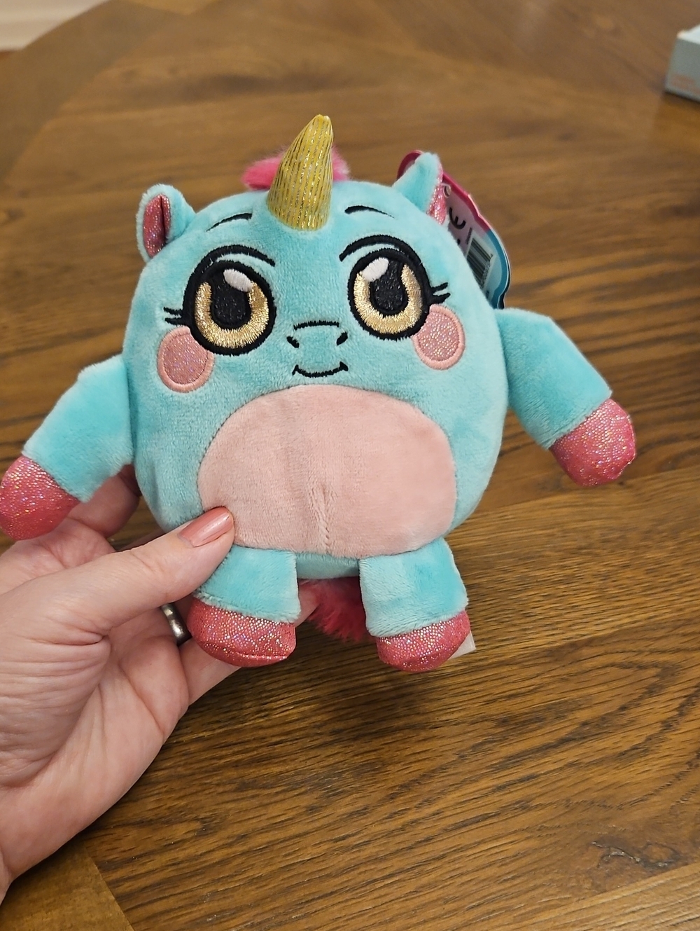 MushMeez Maya the Unicorn Plush Blue & Pink NWT